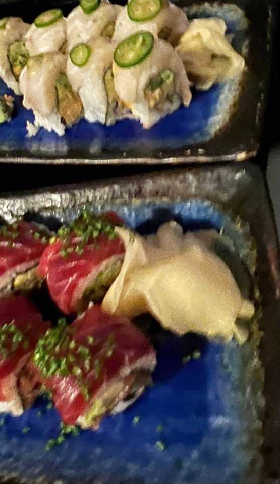 Mark showed off their Sushi dinner last night