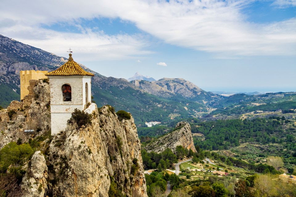 The mountain top village of Guadalest perches atop a rocky outcrop with stunning views