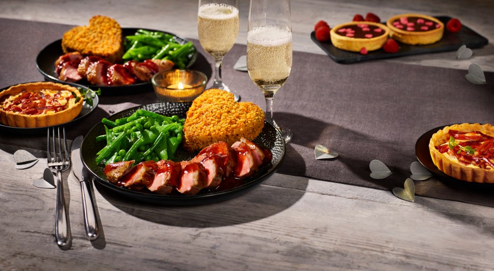 Tesco has revealed its long-awaited Valentine's Day meal deal - including duck and prosecco