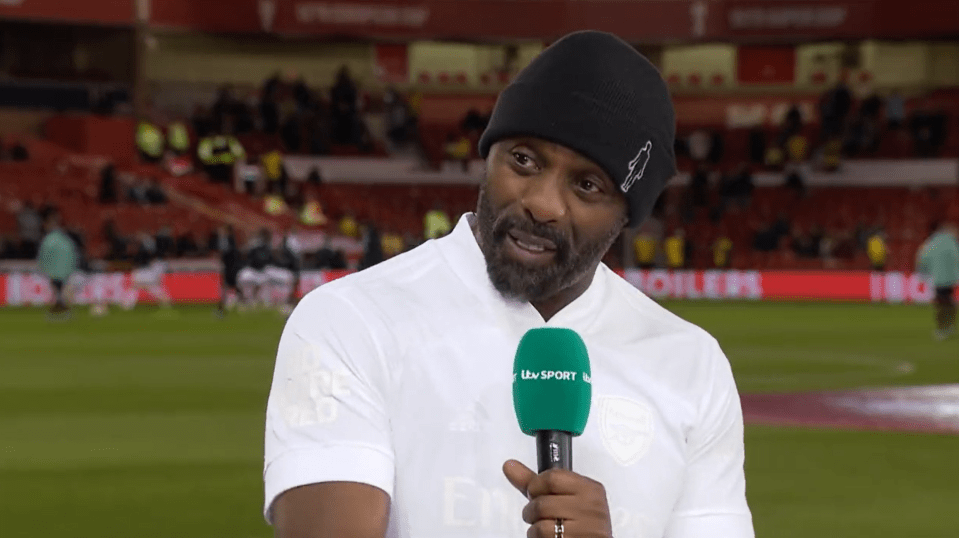 Hollywood star and Arsenal fan Idris Elba spoke on ITV