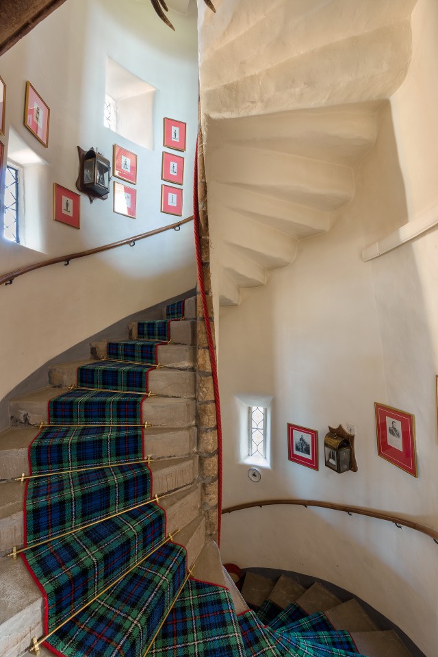 The spiral staircase visitors have claimed to hear the footsteps of the baron