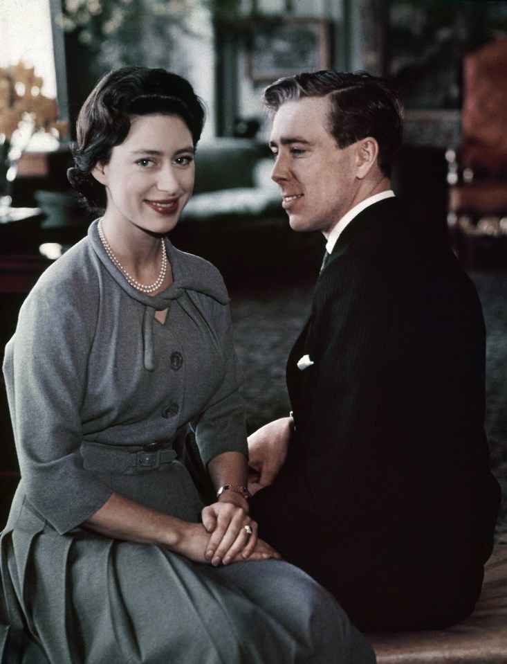 Princess Margaret and Antony Armstrong Jones after the announcement of their engagement