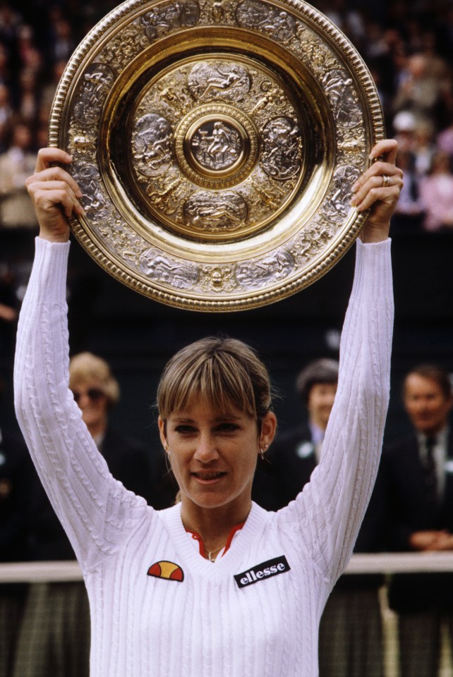 Evert won 18 singles Grand Slams in her impressive career, including three at Wimbledon