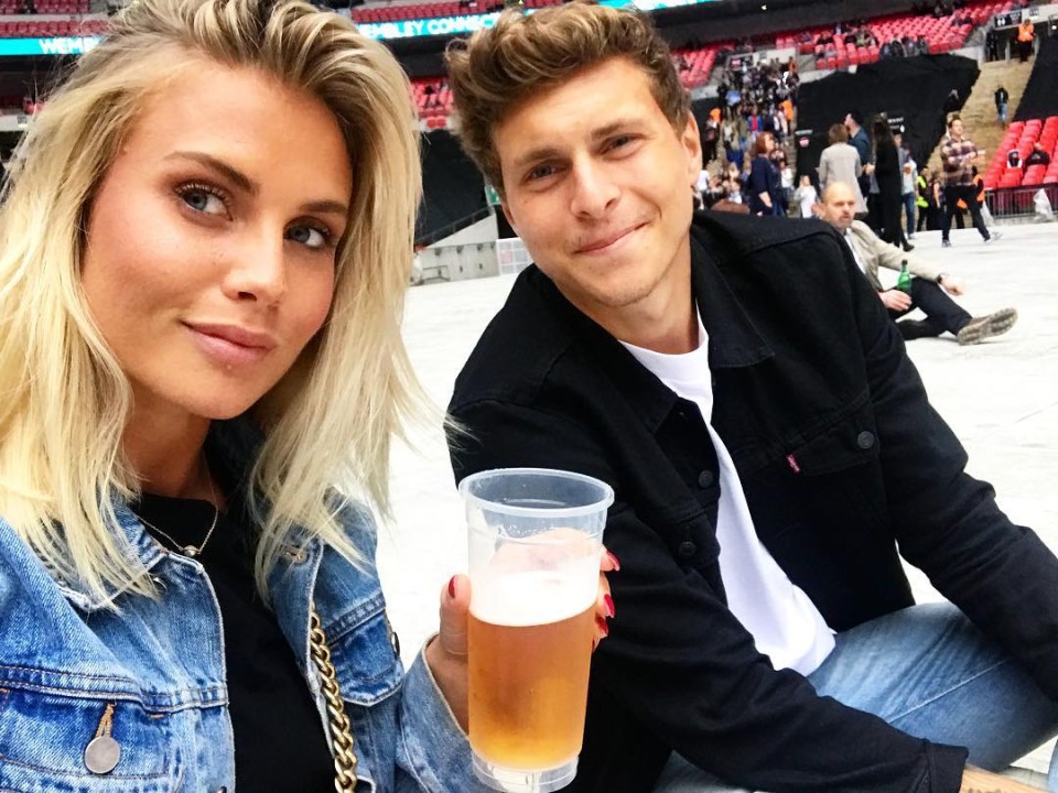 Maja Nilsson with her husband, Manchester United's Swedish defender Victor Lindelof