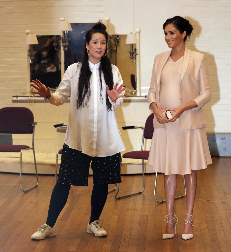 Meghan Markle visiting the National Theatre in 2019