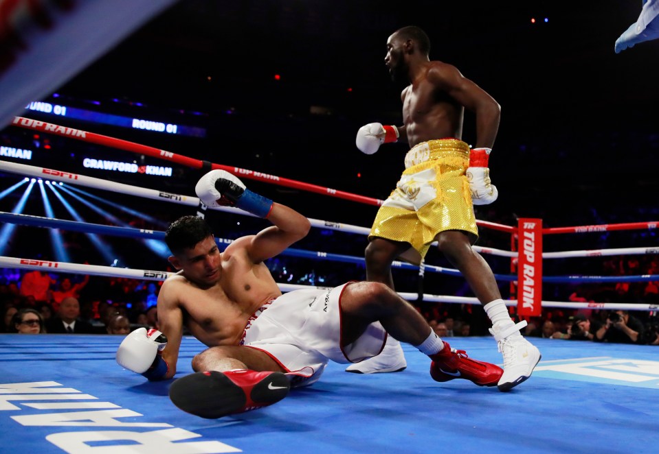 Amir Khan was beaten by Terence Crawford in 2018