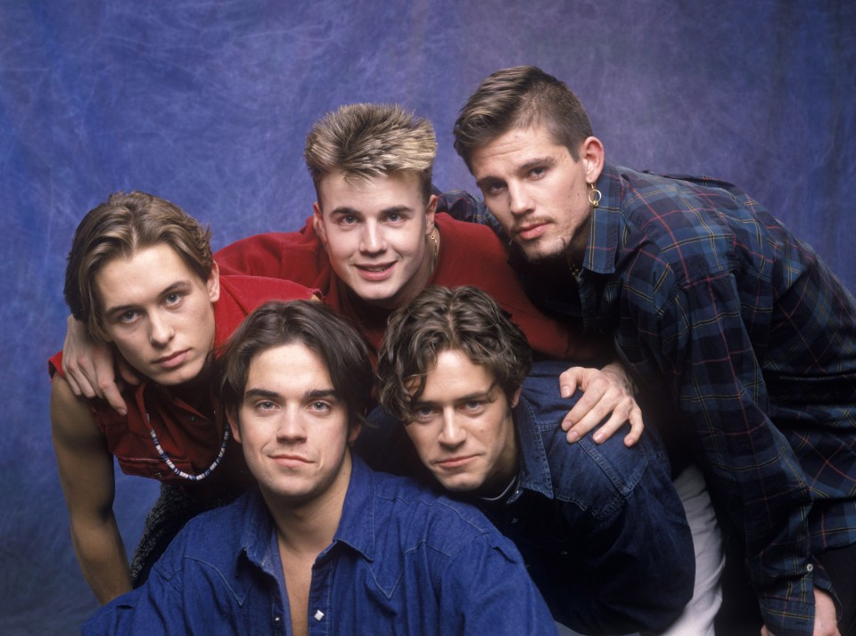 Robbie rose to fame as a teenager in boy band, Take That