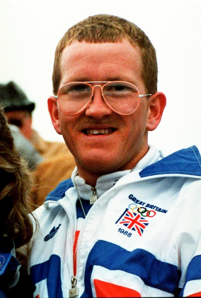 Dave was congratulated by Michael Edwards — dubbed Eddie the Eagle — who came last at the 1988 Winter Olympics