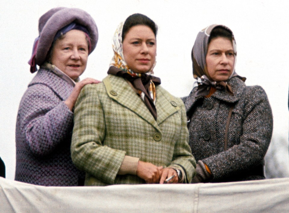 The Queen Mother, Princess Margaret and the Queen