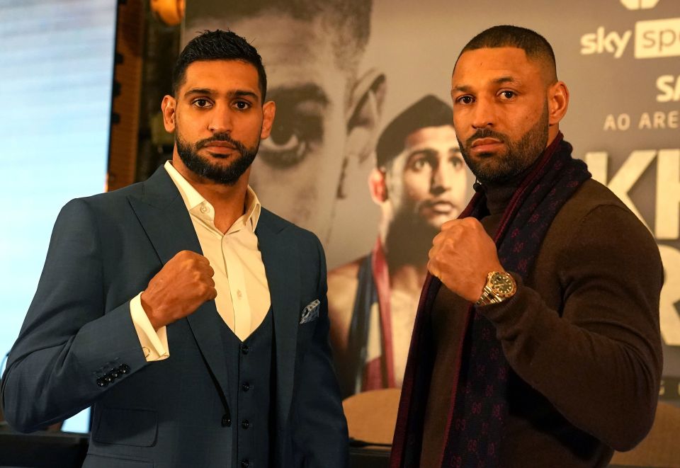 Amir Khan and Kell Brook ahead of their February fight