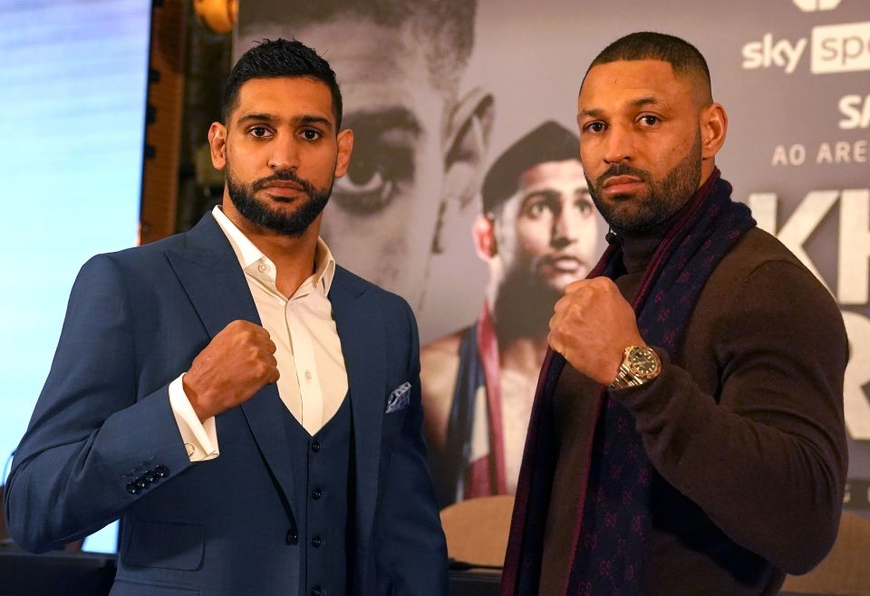 Amir Khan and Kell Brook ahead of their February 19 fight