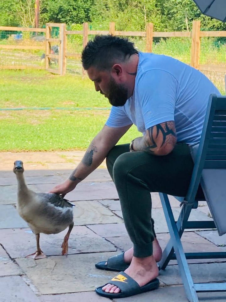 Smith loves talking to the animals on his farm