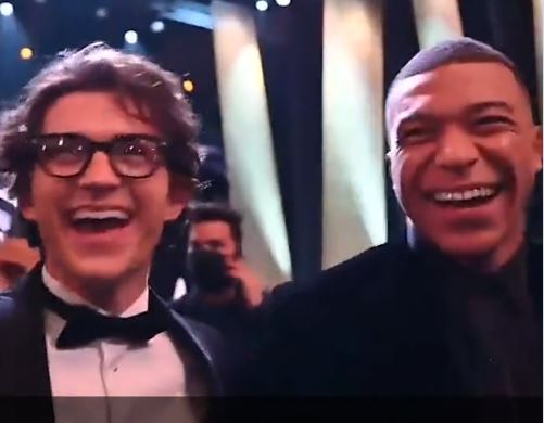 Spider-Man's Tom Holland and Kylian Mbappe