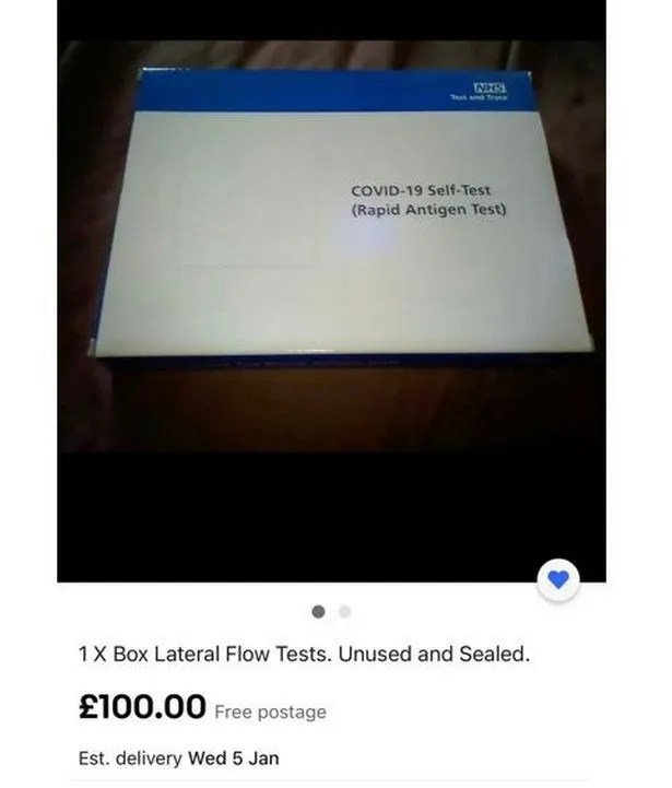 One box was selling for £100