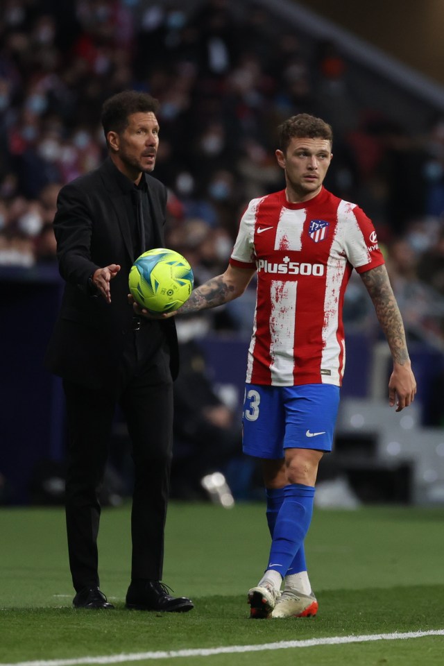 Atletico Madrid boss Diego Simeone has confirmed Kieran Trippier has an offer from Newcastle