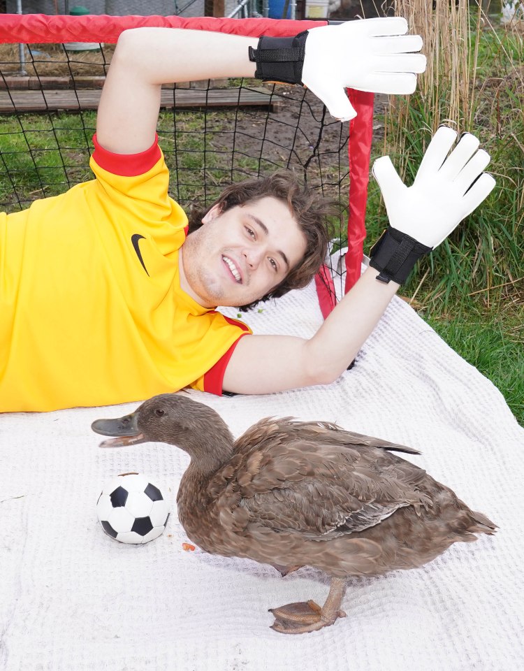 Joe, a dog trainer, said: 'She absolutely loves it — she’s such a talented little duck'