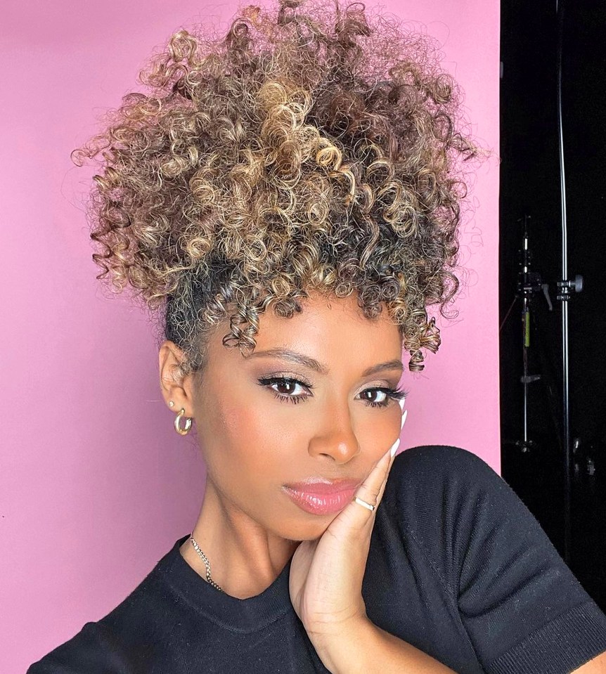 Searches for a love for natural texture and 'high-puff hairstyles' — such as influencer Keshia East rocket by 165 per cent