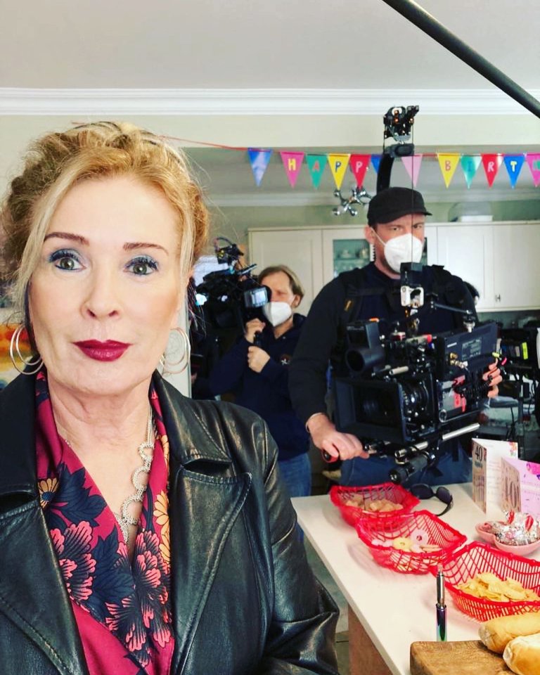 Beverley Callard has shared some pictures taken on the set of her new show