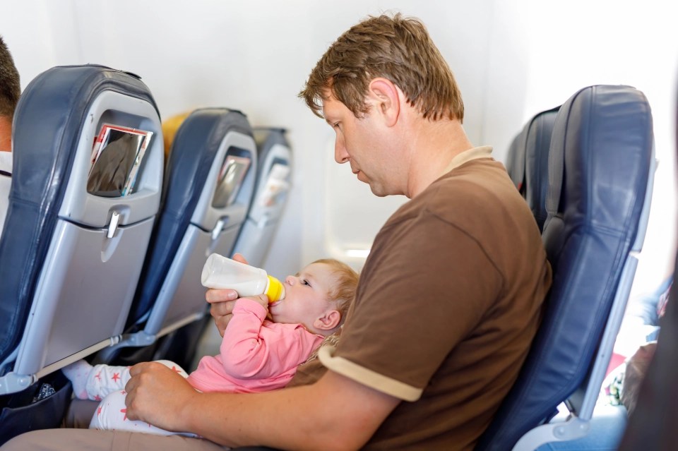 Kids can sit on their parents' lap during a flight - depending on how old they are