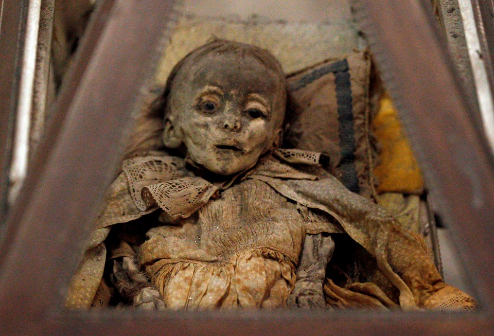 More than 163 children are buried at Capuchin Catacombs of Palermo in Sicily