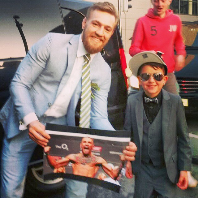 Brandon with Irish martial arts pro Conor McGregor