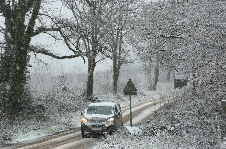 This weekend also saw temperatures drop to -7C in the south of England