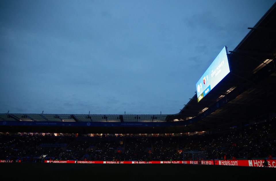 The stadium cast an eerie look as it was shrouded in darkness