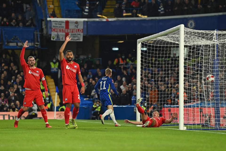 Timo Werner netted Chelsea's first of the evening as he tucked away an open goal