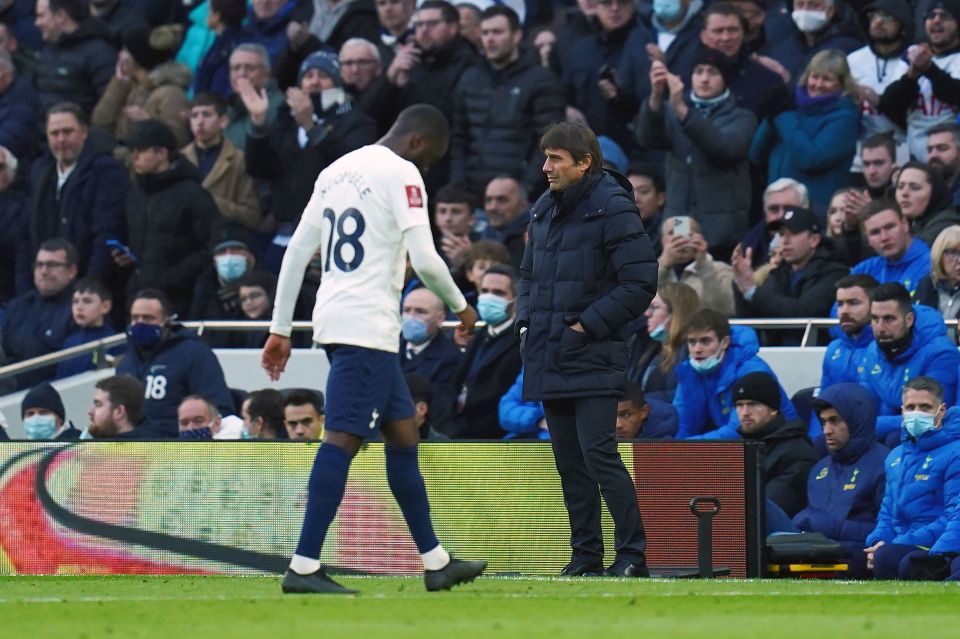 Ndombele was booed by Tottenham fans as he made his way off the pitch in their FA Cup clash with Morcambe