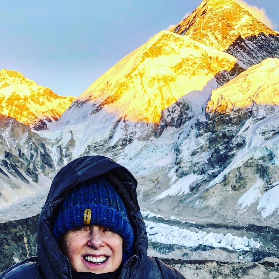 Sally Dynevor climbed 17,000ft to the South Base Camp on Mount Everest in November 2019