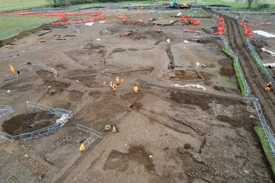 A 32ft wide Roman road runs through what had been an Iron Age village