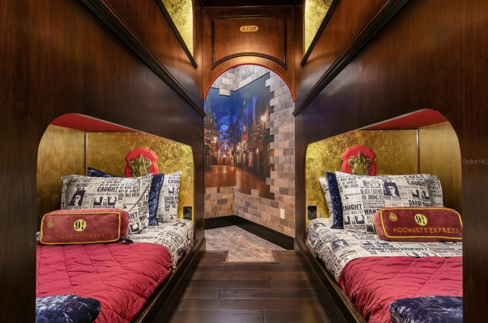 Fans can put pose in front of King's Cross's platform 9 3/4 before going to sleep in bunks on the train