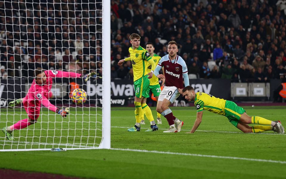 Bowen scored his first goal just before half-time