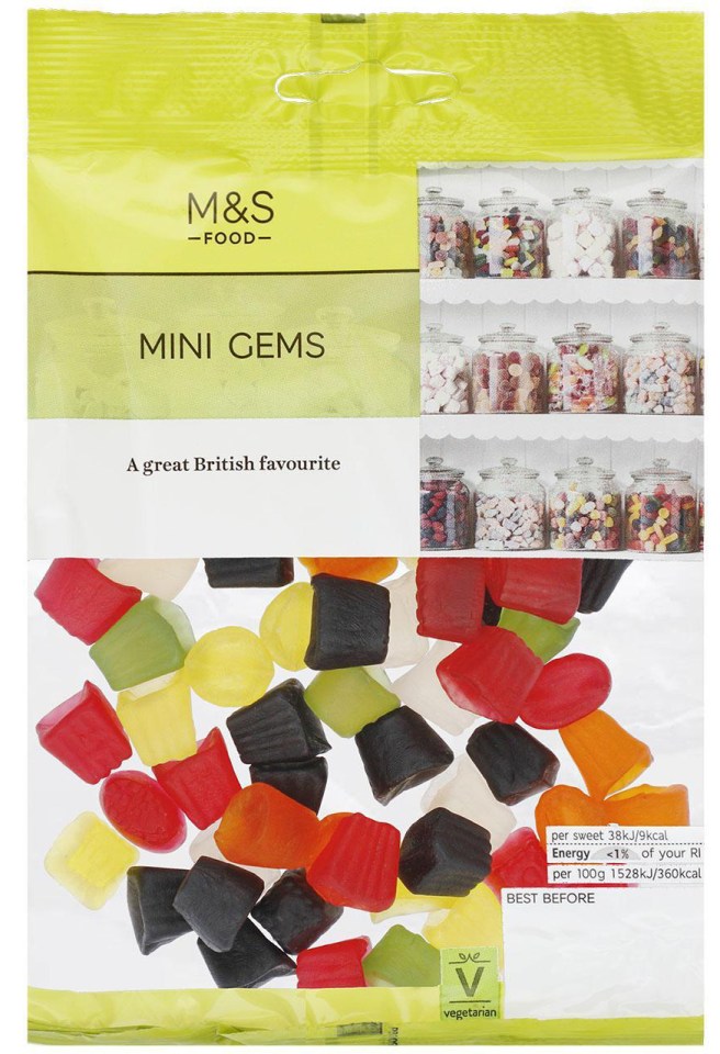 M&S’ branded Midget Gems are now called Mini Gems