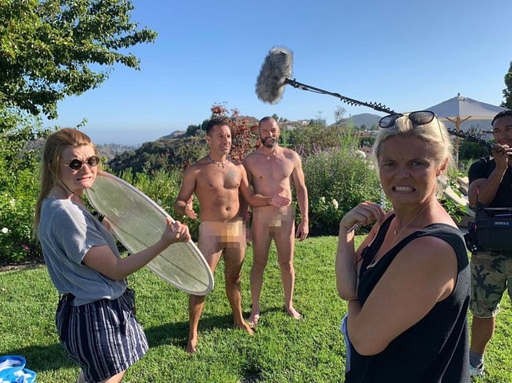 Fred Siriex and Gino D’Acampo stripped completely naked while filming their new show