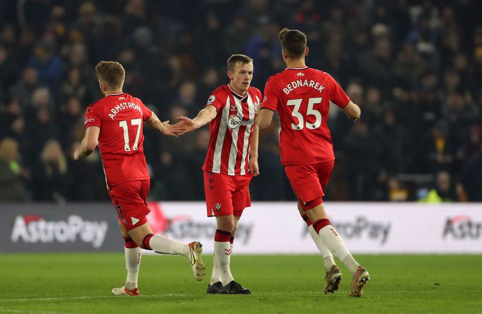 Ward-Prowse pulled one back for the visitors with a stunning free-kick