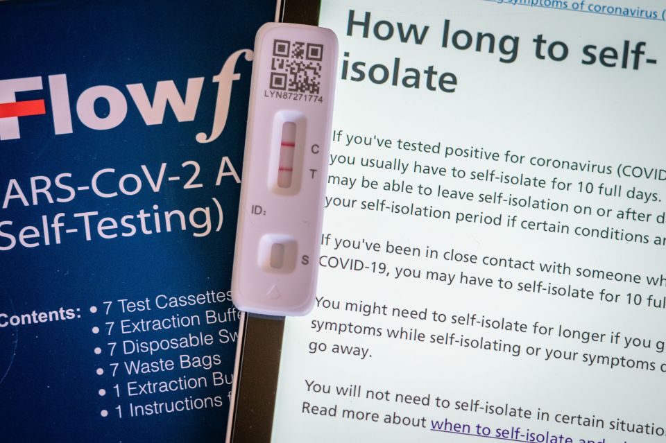 Self-isolation periods will vary between people depending on their later flow test results and vaccination status