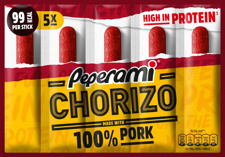 Treat yourself to the new Peperami Chorizo five-pack, £2.30 at Tesco