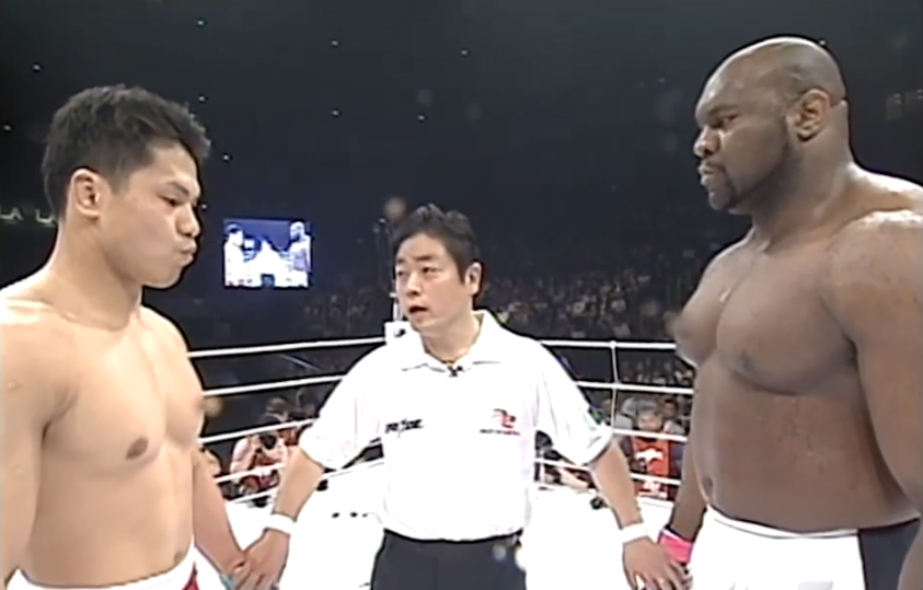 6ft4in Bob Sapp wasted no time in dropping Kiyoshi Tamura