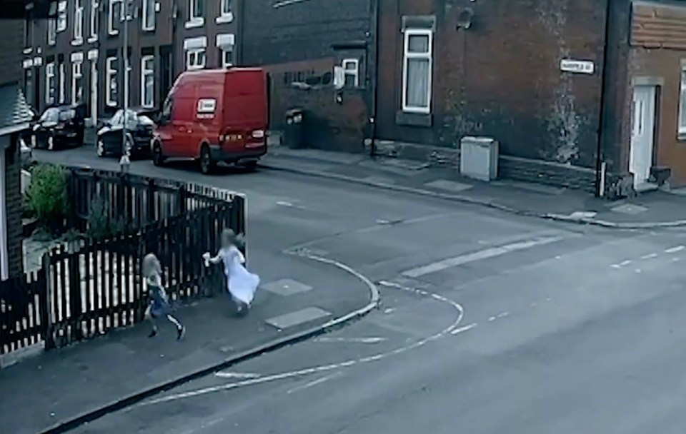 Two little girls had been playing in the street in princess dresses ahead of the incident