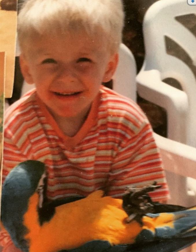 Luke Shaw smiles for the camera as a youngster