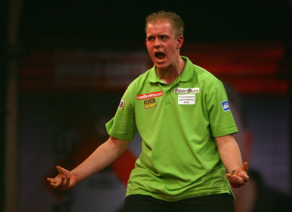 Van Gerwen looks unrecognisable in photos from back in 2008