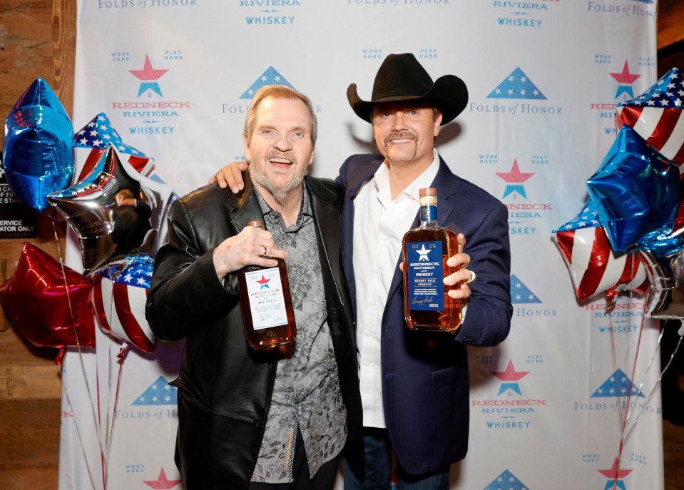 Singer Meat Loaf and country artist John Rich pictured at Redneck Riviera Nashville in March 2021