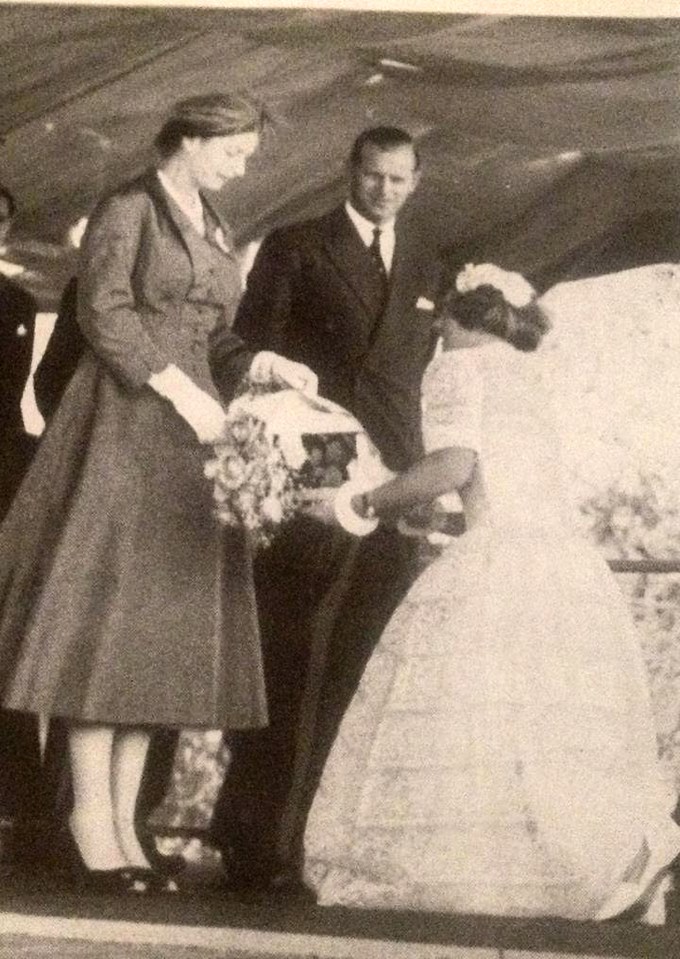 Susan Baker was chosen to present a bouquet to Her Majesty in 1957