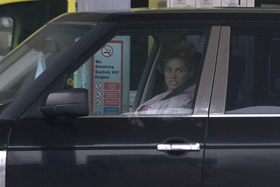 Katie Price was seen today after she allegedly sent an abusive text to her ex's new fiancee