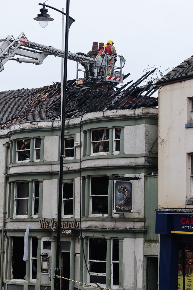 More than 40 firefighters worked to put the blaze out