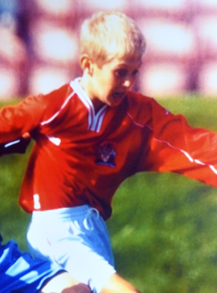 John Stones in action for Barnsley's Under-9s