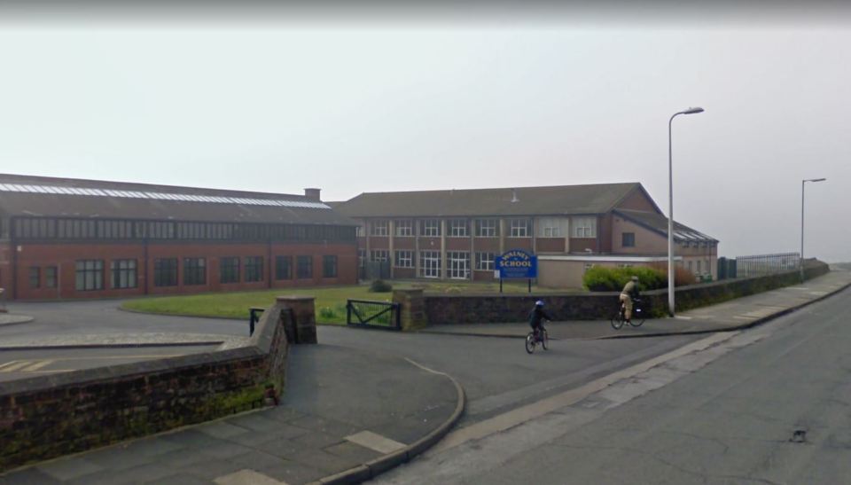 The incident took place at Walney School in Cumbria