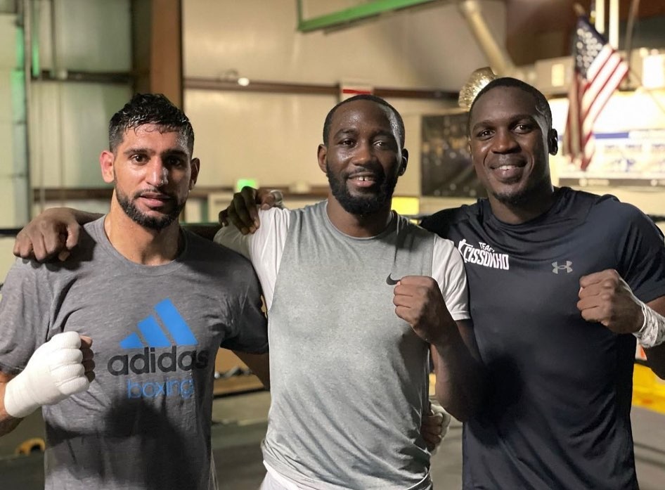 Amir Khan in training camp with Terence Crawford