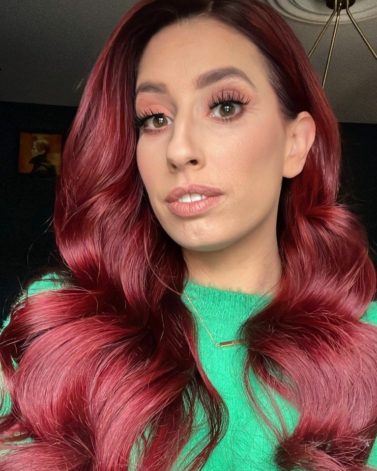 Stacey Solomon debuted her new plum locks on her make-up artist's Instagram page